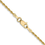1.5mm Diamond Cut Light Rope Chain in 14K Yellow Gold