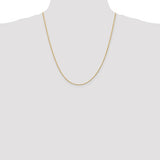 1.5mm Diamond Cut Light Rope Chain in 14K Yellow Gold