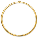 6mm Heavyweight Domed Omega Necklace and Bracelet in 14K Yellow Gold