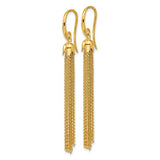Double Tassel 30" Lariat Necklace in 14K Gold
