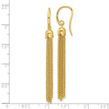 Double Tassel 30" Lariat Necklace in 14K Gold