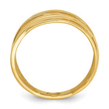 Fancy Gold Highway Band Ring in 14K Yellow Gold 2 Sizes
