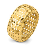 10.5mm Oval Mosaic Dome Ring in 14K Yellow Gold