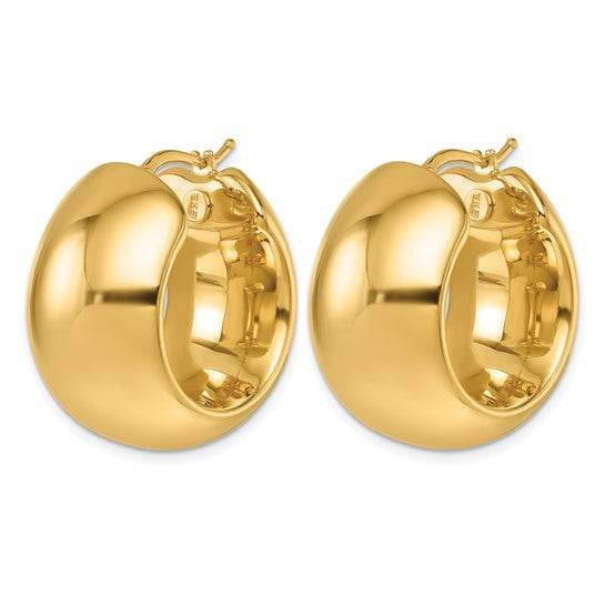 24mm Chunky Gold Hoop Earrings 14K or 18K | Roxx Fine Jewelry