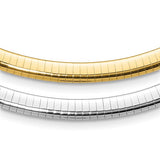 6mm Reversible Domed Omega Necklace and Bracelet
