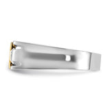 Two-Tone Contemporary .33 ct. Men's Diamond Cross Ring 10K or 14K Gold