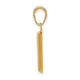 14K 3-D Gold Bar Pendant