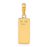 14K 3-D Gold Bar Pendant