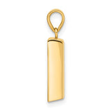 14K Fine Gold Bar Pendant
