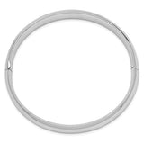10mm Half Round Highly Polished Hinged Bangle Bracelet 7/16" in 14K White or Yellow Gold