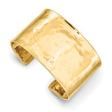 Hammered Cuff Bracelet 37mm Wide Cuff in 14K White or Yellow Gold - Roxx Fine Jewelry