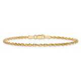 2.0mm Diamond Cut Extra Light Rope Chain in 14K Yellow Gold
