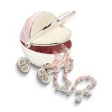 Baptism Rosary with Baby Carriage for Girls or Boys
