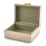 "Arrossire" Blush Pink Contemporary Jewelry Box with Lacquered Finish