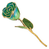 Forever® Rose 24K Gold Trimmed Navy and Peridot Rose - Roxx Fine Jewelry
