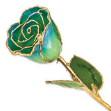 Forever® Rose 24K Gold Trimmed Navy and Peridot Rose - Roxx Fine Jewelry