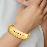 Half Round 20mm Hinged Bangle 13/16" Bracelet in 14K Yellow Gold