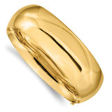 Half Round 20mm Hinged Bangle 13/16" Bracelet in 14K Yellow Gold