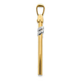 Large Modern Cross Pendant in 14K Yellow Gold