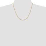 1.5mm Diamond Cut Light Rope Chain in 14K White Gold