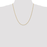 1.5mm Diamond Cut Light Rope Chain in 14K White Gold