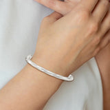 Twisted Hinged Bangle Bracelet 4.75mm in Sterling Silver