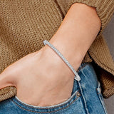 CZ Slip-On Bangle Bracelet in Sterling Silver - Roxx Fine Jewelry