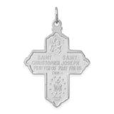 Four-Way Cross Two-Tone Sterling Silver and 24K Yellow Gold