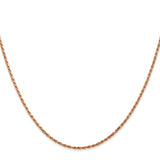 1.5mm Diamond Cut Light Rope Chain in 14K Rose Gold