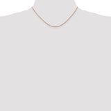 1.5mm Diamond Cut Light Rope Chain in 14K Rose Gold