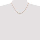1.5mm Diamond Cut Light Rope Chain in 14K Rose Gold