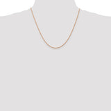 1.5mm Diamond Cut Light Rope Chain in 14K Rose Gold