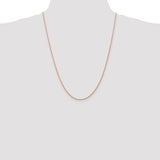 1.5mm Diamond Cut Light Rope Chain in 14K Rose Gold