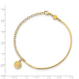Miraculous  Medal Dangle Bracelet in 14K Yellow Gold