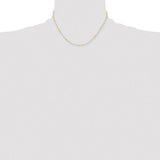 1.2mm Fancy Bead Chain Two Tone Gold and Silver