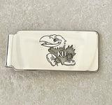 KU Jayhawks® Money Clip in Sterling Silver or Gold Plated Official NCAA® Licensed