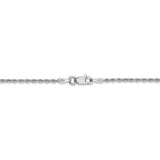 1.5mm Diamond Cut Rope Chain in 14K White Gold - Roxx Fine Jewelry