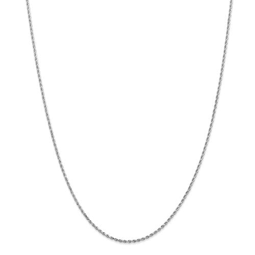 1.5mm Diamond Cut Rope Chain in 14K White Gold - Roxx Fine Jewelry