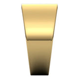 Flat Top 10mm Wide Tapered Band in 14K Yellow Gold