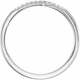 Sideways Cross Diamond Ring .08 Ct. in 14K Gold - Roxx Fine Jewelry