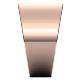 Flat Top 12mm Wide Tapered Band in 14K Rose Gold