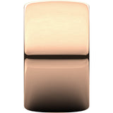 Dome Ring 12mm Half Round Barrel Style Band Sizes 10 - 15 in 14K Rose, White or Yellow Gold - Roxx Fine Jewelry