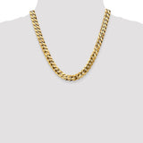 Curb Chain 9.5mm Statement Bracelet or Chain in 14K Yellow Gold