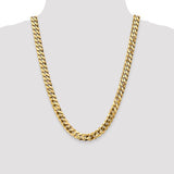 Curb Chain 9.5mm Statement Bracelet or Chain in 14K Yellow Gold