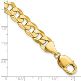 Curb Chain 9.5mm Statement Bracelet or Chain in 14K Yellow Gold