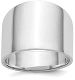 Cigar Band Ring 20mm Flat Top Tapered Band in 14K Gold