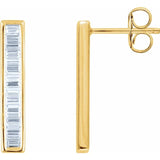 Baguette Diamond Bar Earrings .50 Ct TCW in 14K Gold - Roxx Fine Jewelry