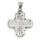 Four Way Cross Medal in 14K Yellow Gold 34 x 25mm - Roxx Fine Jewelry