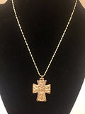 Celtic Inspired Four Way Cross Pendant  in 14K Yellow Gold - Roxx Fine Jewelry