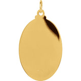 St. Christopher Medal Oval in 14K White or Yellow Gold - Roxx Fine Jewelry
